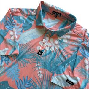 Bad Birdie Golf Polo Shirt Men's 2XL XXL Riviera Frond EUC